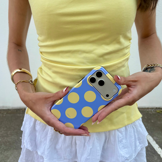 Funda de móvil Tough Case - Dots Butter Yellow Blue Podbase