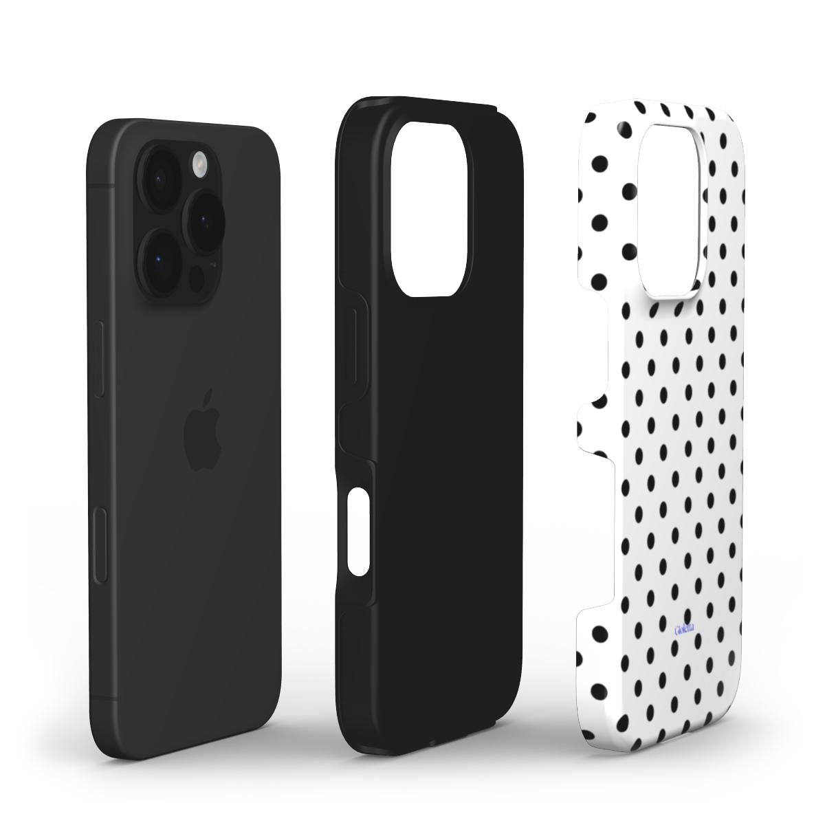 Funda de móvil Tough Case - Polka Dots Black and White Podbase