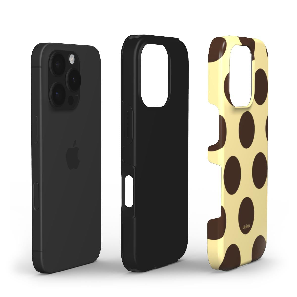 Funda de móvil Tough Case - Butter yellow brown dots Podbase
