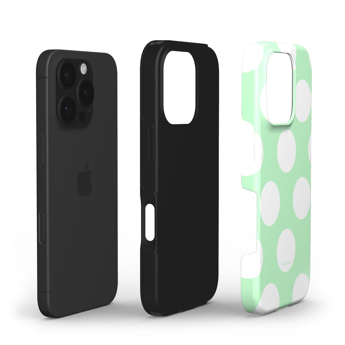Funda de móvil Tough Case - Mint white dots Podbase