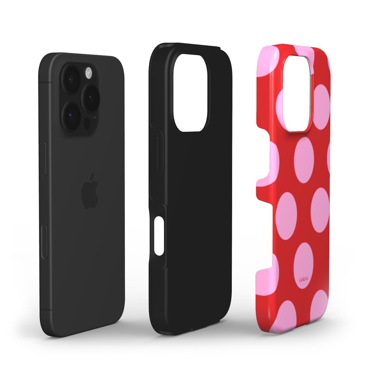 Funda de móvil Magsafe Tough Case - Red pink dots