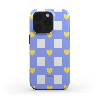 Funda de móvil Tough Case - Blue yellow hearts Podbase