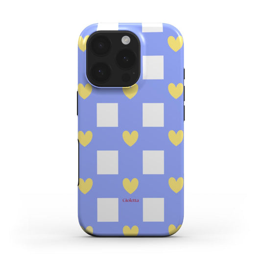 Funda de móvil Tough Case - Blue yellow hearts Podbase