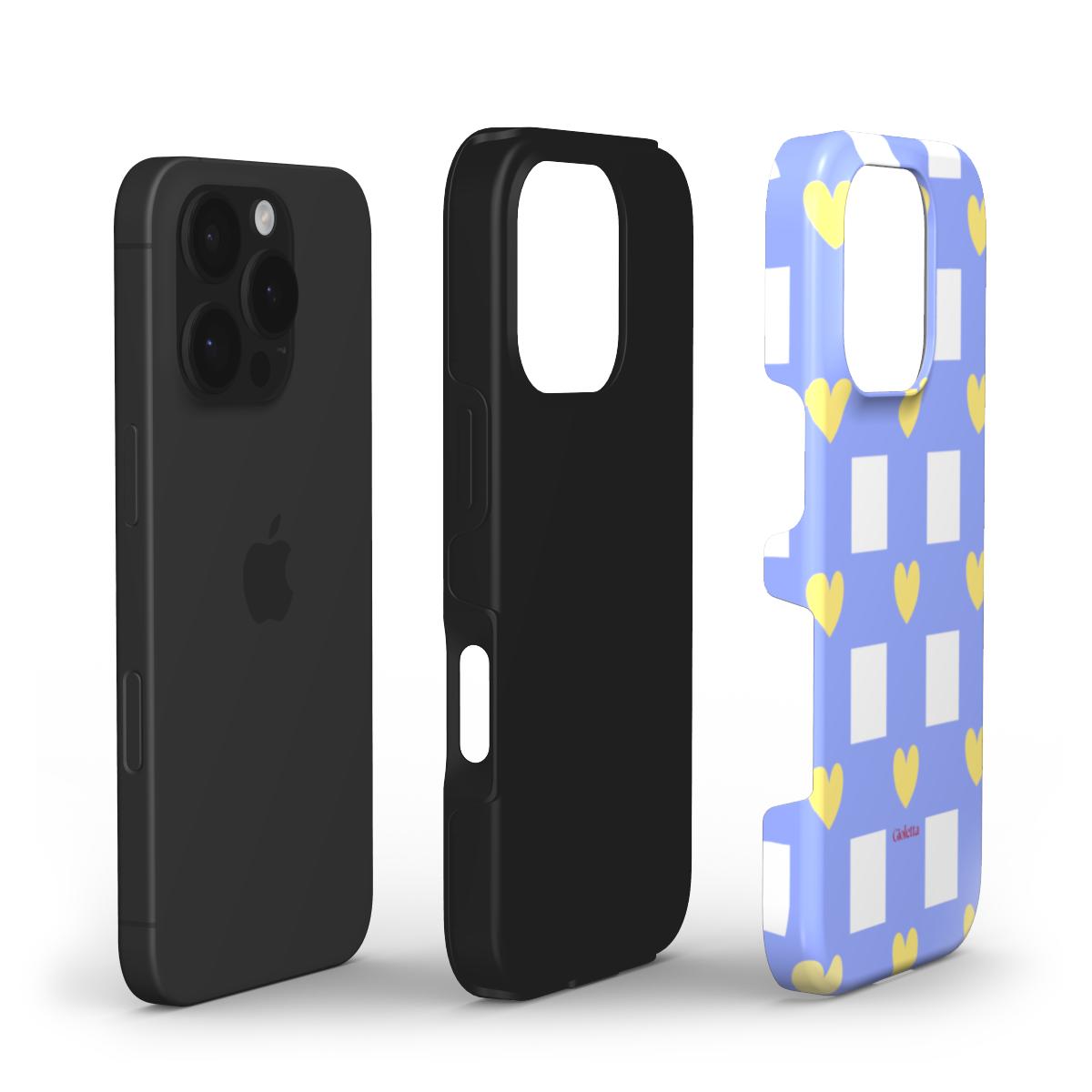 Funda de móvil Tough Case - Blue yellow hearts Podbase
