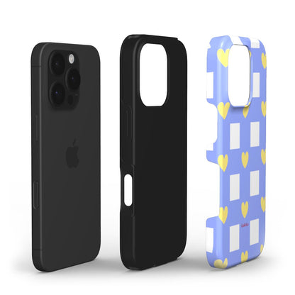 Funda de móvil Tough Case - Blue yellow hearts Podbase