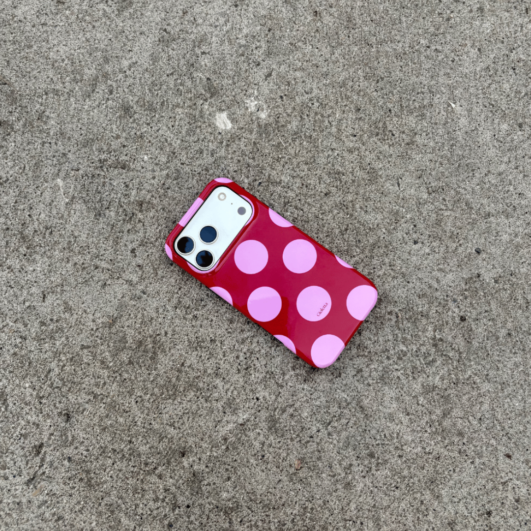 Funda de móvil Tough Case - Red pink dots Podbase