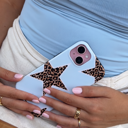 Funda de móvil Tough Case - Baby Blue Animal Print Stars Podbase