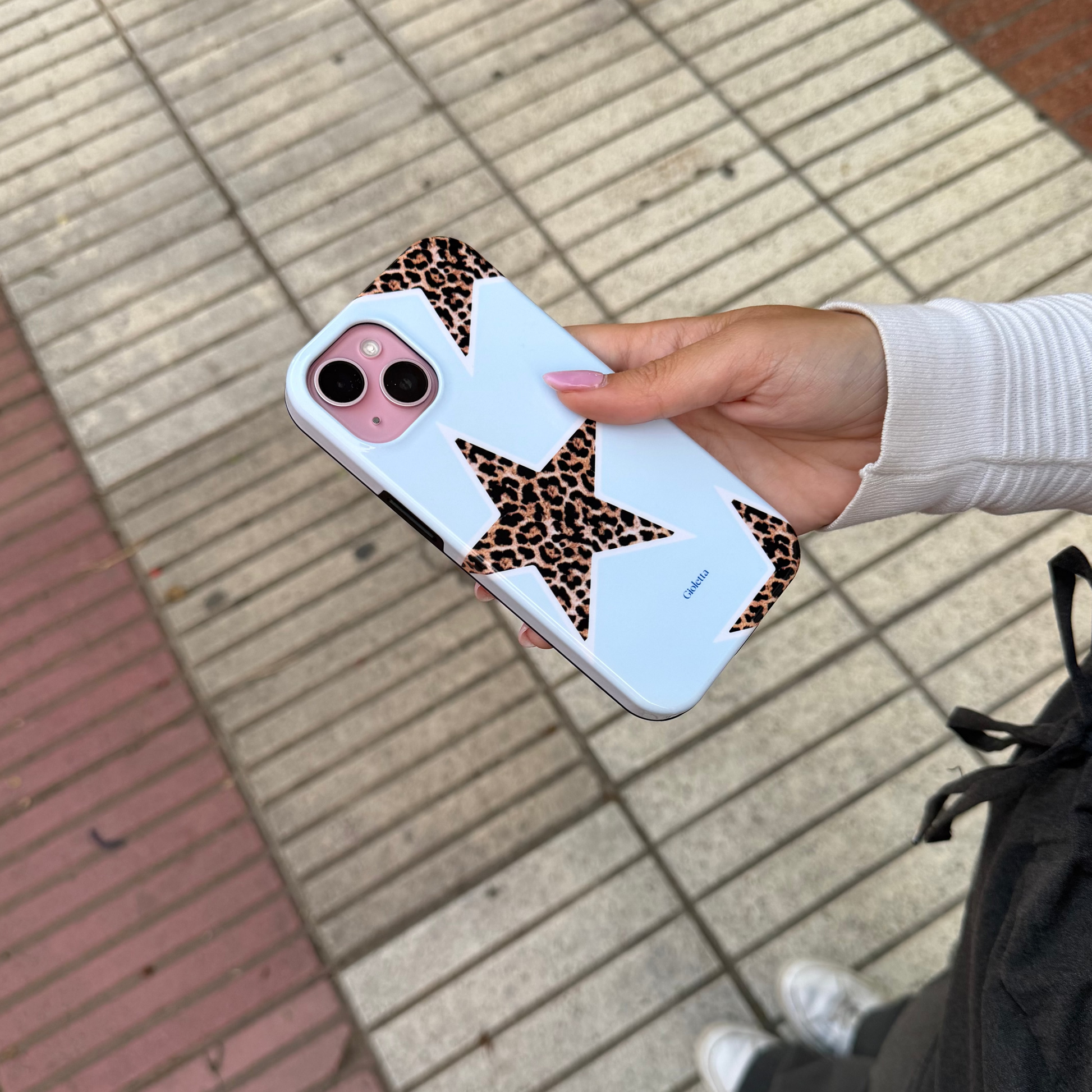 Funda de móvil Tough Case - Baby Blue Animal Print Stars Podbase