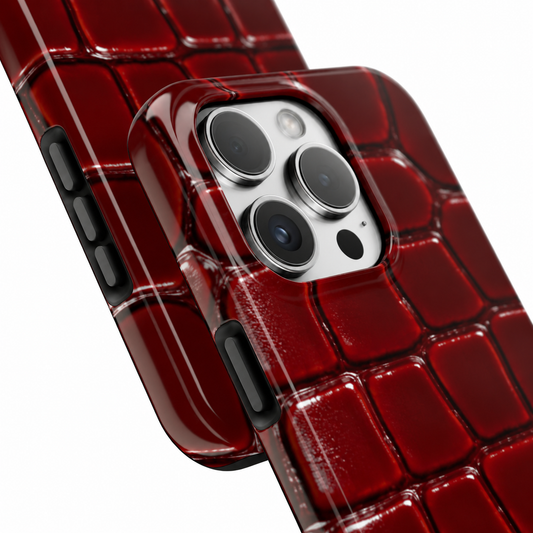 BURGUNDY CROC - MagSafe Podbase